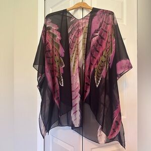 Kimono shawl Light weight Dark purples. Unbranded